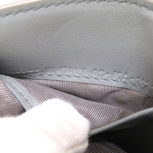 美品 クリスチャンディオール コンパクトウォレット レザー グレー 3つ折り財布 財布 0037【中古】Christian Dior