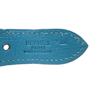 美品 エルメス トリム24 シェーブル ターコイズ シルバー金具 □H刻印 ショルダーバッグ バッグ 青 0047 【中古】 HERMES