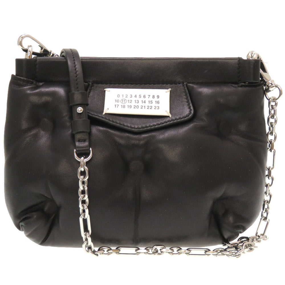 メゾン マルジェラ グラムスラム レッドカーペット ミニ レザー ブラック 黒 チェーン ショルダーバッグ 0060【中古】Maison Margiela