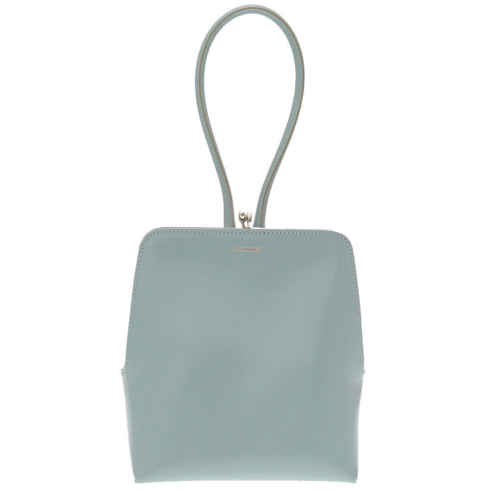 新品同様 ジルサンダー ゴジ フレームスクエア スモール JSWS856383 レザー 水色 ハンドバッグ 0061【中古】JILSANDER