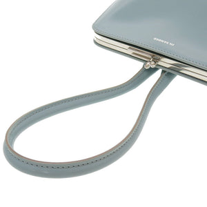 新品同様 ジルサンダー ゴジ フレームスクエア スモール JSWS856383 レザー 水色 ハンドバッグ 0061【中古】JILSANDER