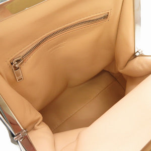 新品同様 ジルサンダー ゴジ フレームスクエア スモール JSWS856383 レザー 水色 ハンドバッグ 0061【中古】JILSANDER