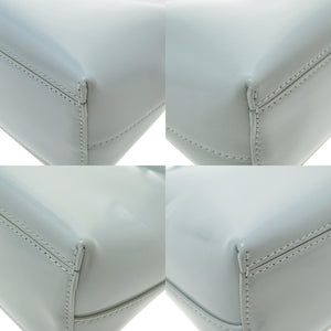 新品同様 ジルサンダー ゴジ フレームスクエア スモール JSWS856383 レザー 水色 ハンドバッグ 0061【中古】JILSANDER