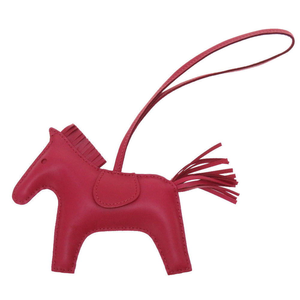 新品同様 エルメス ロデオMM アニューミロ ルビー Y刻印(2020年製) バッグチャーム キーホルダー 0078 【中古】 HERMES ロデオチャームMM