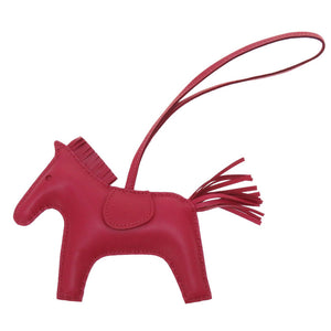 新品同様 エルメス ロデオMM アニューミロ ルビー Y刻印(2020年製) バッグチャーム キーホルダー 0078 【中古】 HERMES ロデオチャームMM