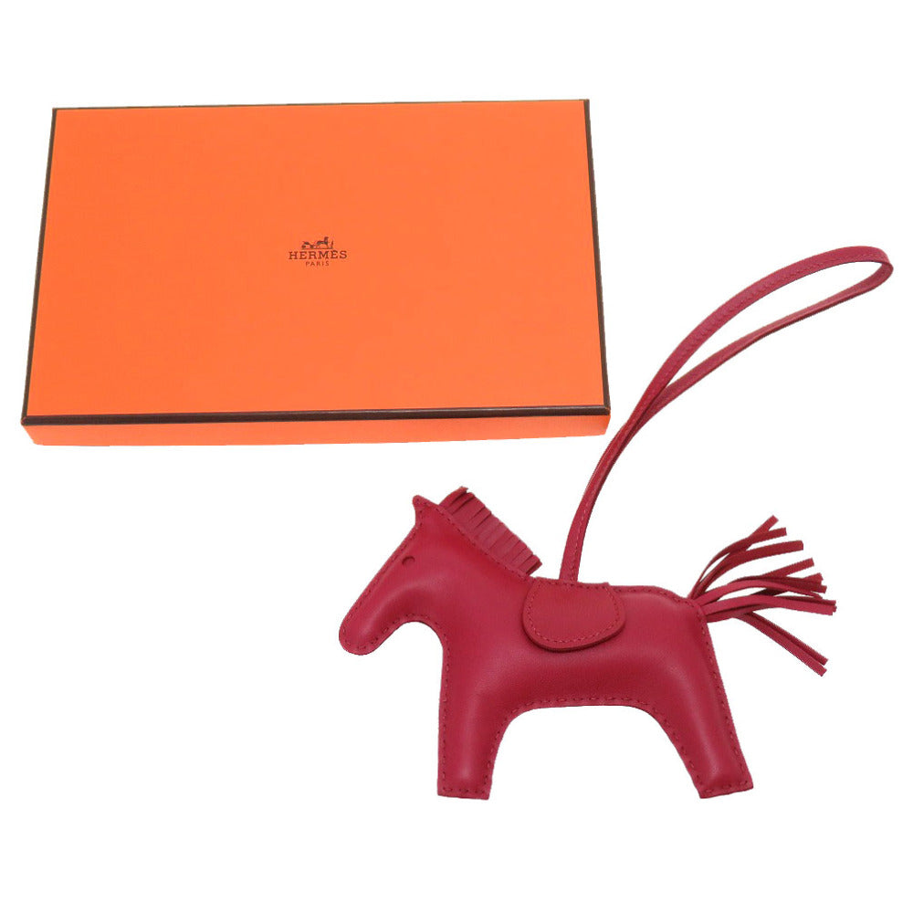 新品同様 エルメス ロデオMM アニューミロ ルビー Y刻印(2020年製) バッグチャーム キーホルダー 0078 【中古】 HERMES ロデオチャームMM