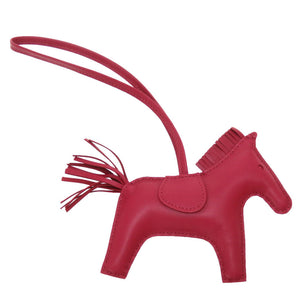 新品同様 エルメス ロデオMM アニューミロ ルビー Y刻印(2020年製) バッグチャーム キーホルダー 0078 【中古】 HERMES ロデオチャームMM