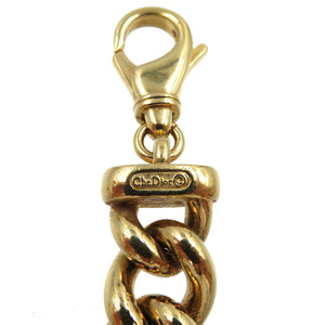 美品 クリスチャンディオール ヴィンテージ チェーン GP ゴールド チョーカー ネックレス 0094【中古】Christian Dior