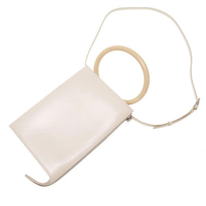 新品同様 ジルサンダー TOOTIE レザー ホワイト 3WAY ハンドバッグ ショルダーバッグ クラッチバッグ 白 0110 【中古】 JIL SANDER