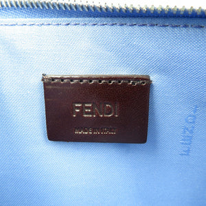 新品同様 フェンディ 8M0341 レザー マルチスタッズ シルバー金具 ブルー アクセサリーポーチ 0008【中古】FENDI