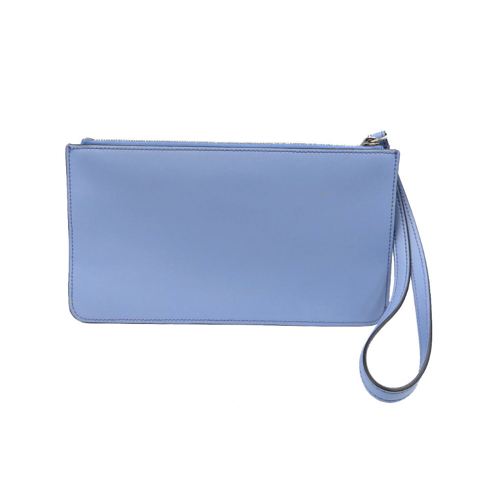 新品同様 フェンディ 8M0341 レザー マルチスタッズ シルバー金具 ブルー アクセサリーポーチ 0008【中古】FENDI