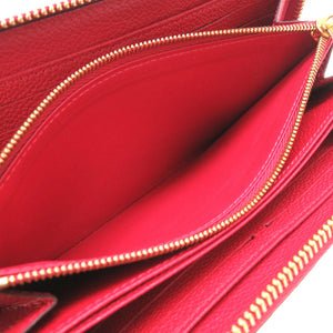 新品同様 ルイ ヴィトン モノグラム アンプラント ジッピーウォレット スリーズ M61865 ラウンドファスナー 長財布 財布 レッド 赤 LV 0011 【中古】 LOUIS VUITTON