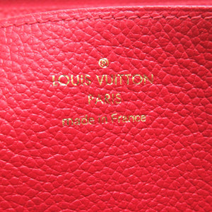 新品同様 ルイ ヴィトン モノグラム アンプラント ジッピーウォレット スリーズ M61865 ラウンドファスナー 長財布 財布 レッド 赤 LV 0011 【中古】 LOUIS VUITTON