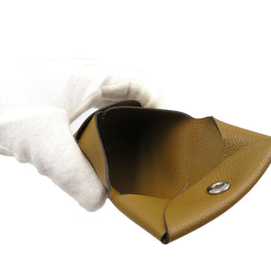 美品 エルメス バスティア Y刻印(2020年製) シェーブル シルバー金具 ブロンズ ブラウン コインケース 小銭入れ 0016【中古】HERMES