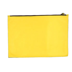 新品同様 ジェイアンドエムデヴィッドソン レザー シルバー金具 イエロー クラッチバッグ 0061【中古】J&M DAVIDSON