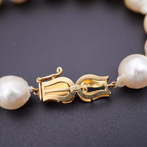 美品 山勝真珠 12mm パール ネックレス ネックレス パール/K18YG イエローゴールド アクセサリー 0127【中古】レディース