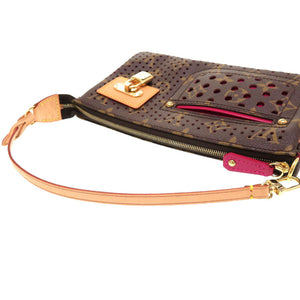 未使用 ルイ ヴィトン モノグラム ペルフォ ポシェット アクセソワ―ル フューシャ M95183 ハンドバッグ ポーチ LV 0153 【中古】 LOUIS VUITTON