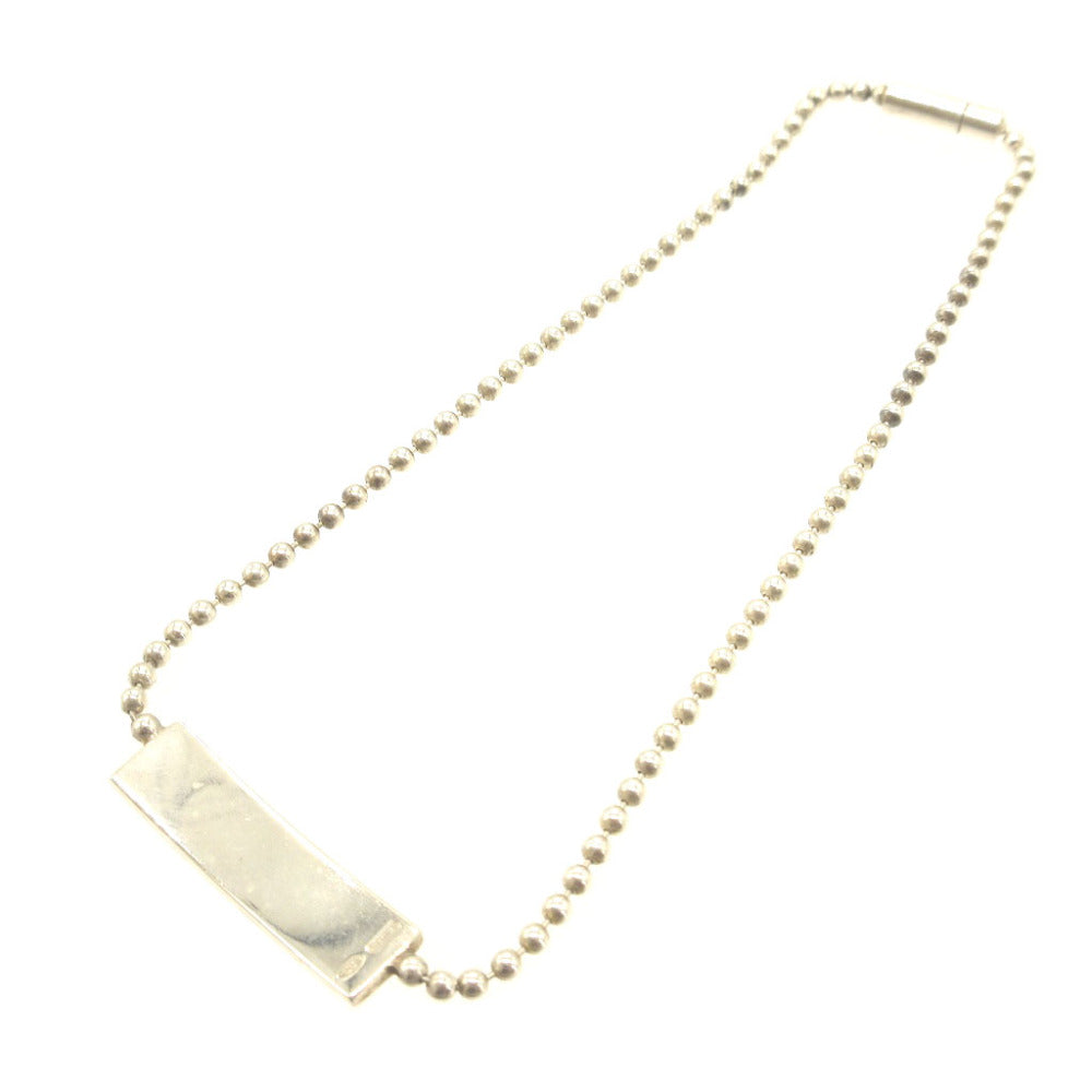 グッチ 2連 ボールチェーン プレート シルバー925 シルバー ブレスレット 0211【中古】GUCCI