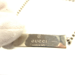 グッチ 2連 ボールチェーン プレート シルバー925 シルバー ブレスレット 0211【中古】GUCCI