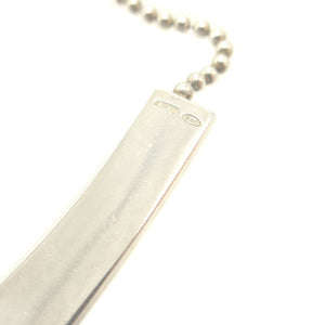 グッチ 2連 ボールチェーン プレート シルバー925 シルバー ブレスレット 0211【中古】GUCCI