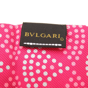 美品 ブルガリ セルペンティ 柄 シルク ピンク スカーフ 0213 【中古】 BVLGARI レディース