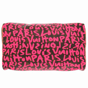 新品同様 ルイ ヴィトン スピーディ30 モノグラム グラフィティ フューシャ M93704 ハンドバッグ LV 1532 【中古】 LOUIS VUITTON