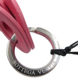 新品同様 ボッテガヴェネタ 577930 カーフ メタル ローズ シルバー キーホルダー バッグチャーム 0018【中古】BOTTEGA VENETA