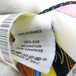 未使用 エルメス ツイリーポケット サイドステッチ シルク ピンク ブルー ブラック 0042【中古】HERMES