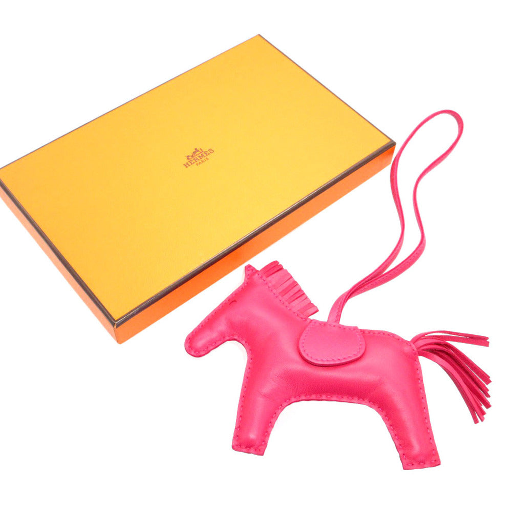 新品同様 エルメス ロデオチャームMM アニューミロ Y刻印(2020年製) ローズメキシコ バッグチャーム キーホルダー 0054【中古】HERMES