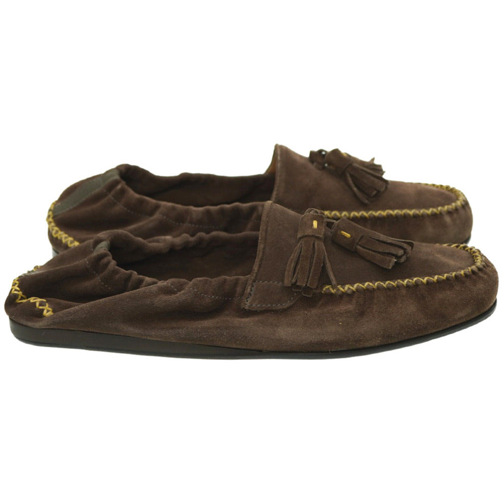 新品同様 フェラガモ Fabrizio タッセル ローファー スウェード ブラウン シューズ 0081【中古】Salvatore Ferragamo メンズ
