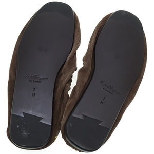 新品同様 フェラガモ Fabrizio タッセル ローファー スウェード ブラウン サイズ7 シューズ 0087【中古】Salvatore Ferragamo メンズ