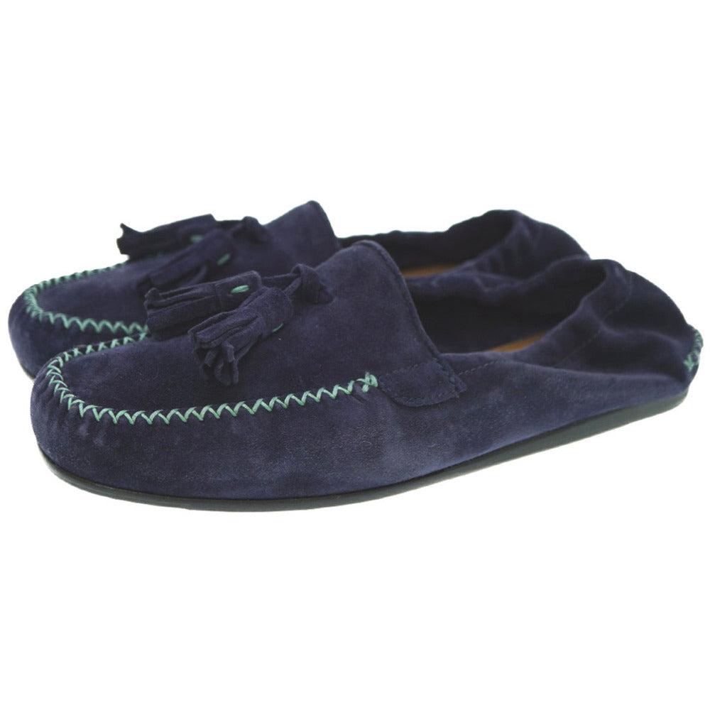 新品同様 フェラガモ Fabrizio タッセル ローファー スウェード ブルー サイズ6.5 シューズ 0092【中古】Salvatore Ferragamo メンズ
