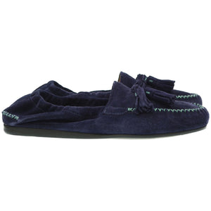 新品同様 フェラガモ Fabrizio タッセル ローファー スウェード ブルー サイズ6.5 シューズ 0092【中古】Salvatore Ferragamo メンズ