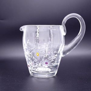 新品同様 サンルイ ピッチャー フラワーデザイン クリスタル ガラス クリア 0110【中古】SAINT LOUIS
