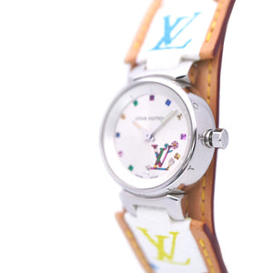 美品 ルイヴィトン タンブールラブ モノグラムハンド マルチカラー × 村上隆 500本限定 Q12130 クオーツ 腕時計 モノグラム マルチカラー LV 0136【中古】LOUIS VUITTON レディース