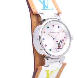 美品 ルイヴィトン タンブールラブ モノグラムハンド マルチカラー × 村上隆 500本限定 Q12130 クオーツ 腕時計 モノグラム マルチカラー LV 0136【中古】LOUIS VUITTON レディース