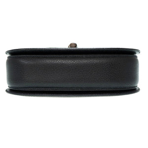 美品 グッチ バンブー レザー 2WAY ショルダー ハンド バッグ ブラック 黒 ゴールド金具 ショルダーストラップ付 0149【中古】GUCCI