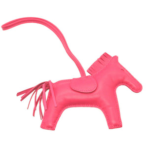 新品同様 エルメス ロデオチャームMM アニューミロ Y刻印(2020年製) ローズメキシコ バッグチャーム キーホルダー 0188【中古】HERMES