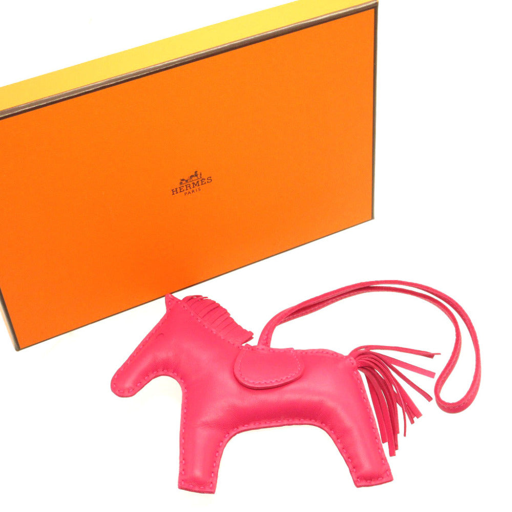 新品同様 エルメス ロデオチャームMM アニューミロ Y刻印(2020年製) ローズメキシコ バッグチャーム キーホルダー 0188【中古】HERMES