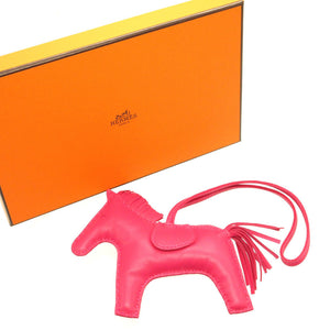 新品同様 エルメス ロデオチャームMM アニューミロ Y刻印(2020年製) ローズメキシコ バッグチャーム キーホルダー 0188【中古】HERMES