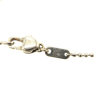 美品 グッチ ハート シルバー925 Ag925 シルバー ボールチェーン ネックレス 0200【中古】GUCCI