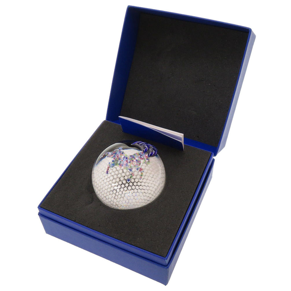 未使用 サンルイ ペーパーウェイト シカ 鹿 ガラス クリア ブルー オブジェ 0265 【中古】 SAINT LOUIS