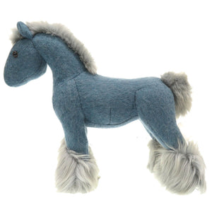 新品同様 エルメス エルミーPPM カシミヤ ポリエステル ブルー 馬 ホース 青 0036 【中古】 HERMES