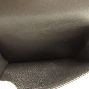 新品同様 ボッテガヴェネタ イントレチャート コンパクトウォレット レザー ブラック 黒 グレー 3つ折り財布 財布 0060【中古】BOTTEGA VENETA