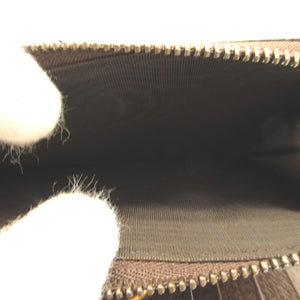 新品同様 グッチ オフィディア 699353 GGマーモント コンパクトウォレット GGキャンバス レザー ベージュ ブラウン 茶 カードケース 財布 0069【中古】GUCCI