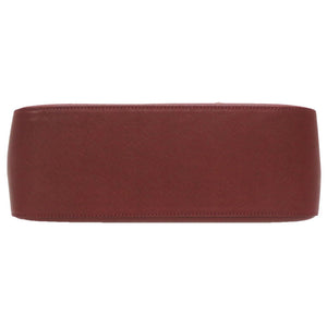 未使用 バーバリー チェック キャンバスレザー ベージュ ボルドー ハンドバッグ バッグ 0092 【中古】 BURBERRY