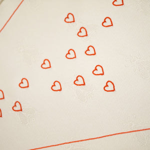 未使用 エルメス エルメスストーリー トライアングル スカーフ 刺繍 ビーズ カレシルク アイボリー 0109【中古】HERMES