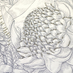 未使用 エルメス Faubourg Tropical フォーブルトロピカル シルク/ビーズ カレ90 スカーフ グレー 0110【中古】HERMES