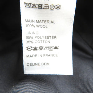 未使用 セリーヌ チェックド ウールツイル ロゴ刺繍 ウール ポリエステル 綿 ブラック レッド ホワイト バケットハット 帽子 0133【中古】CELINE