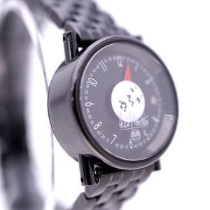 美品 アラン・シルベスタイン
 自動巻き ミクロムーン 99本限定 M024 腕時計
 ステンレススチール/レザー ブラック 0002
【中古】Alain Silberstein レディース